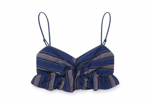Anthropologie Women’s Blue Striped Ruffle Camisole Top XS