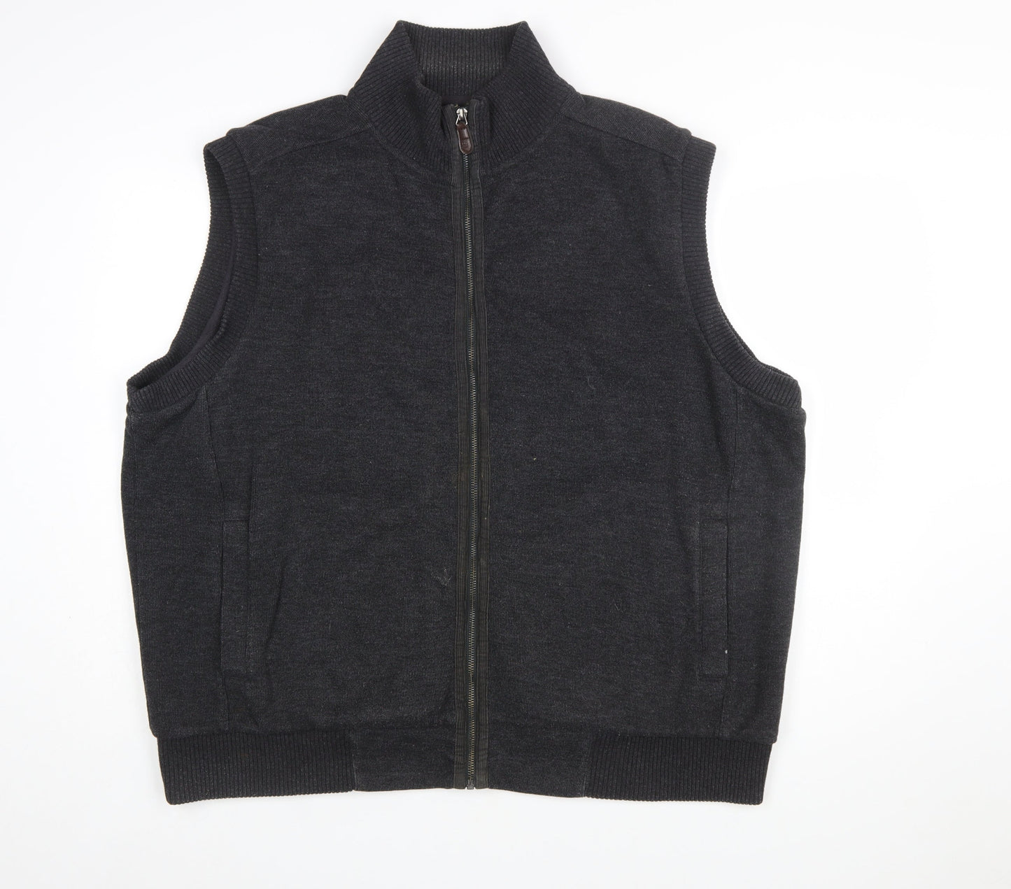Marks and Spencer Blue Harbour Men's Grey 2XL Sleeveless Full Zip Vest