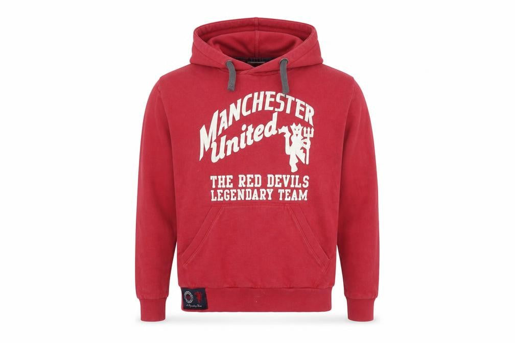 Manchester United Men's Red Pullover Hoodie L Graphic Sportswear