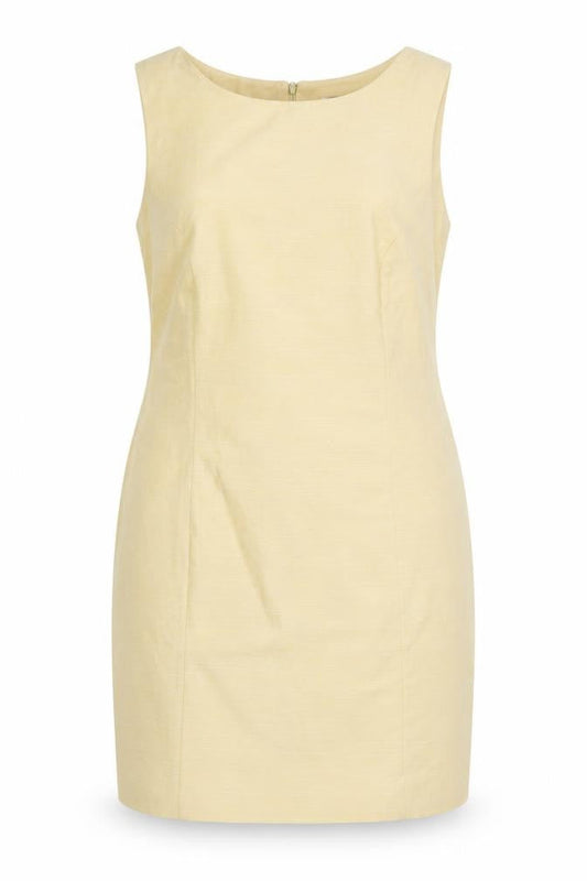 Yessica Women Yellow Knee Length Sleeveless Sheath Dress Size 20