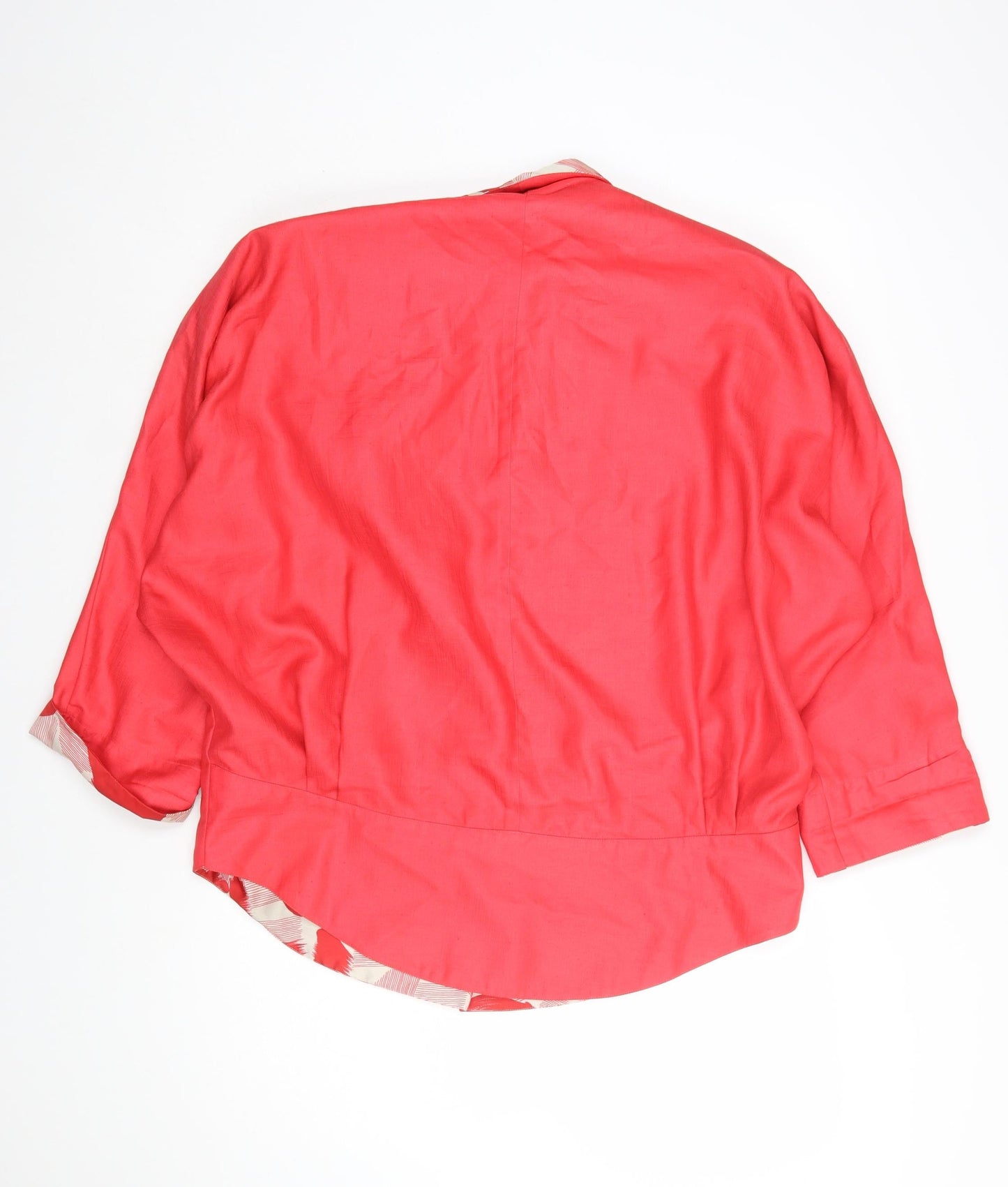 Pierre Cardin Women Red 16 Relaxed Fit Viscose Suit Top