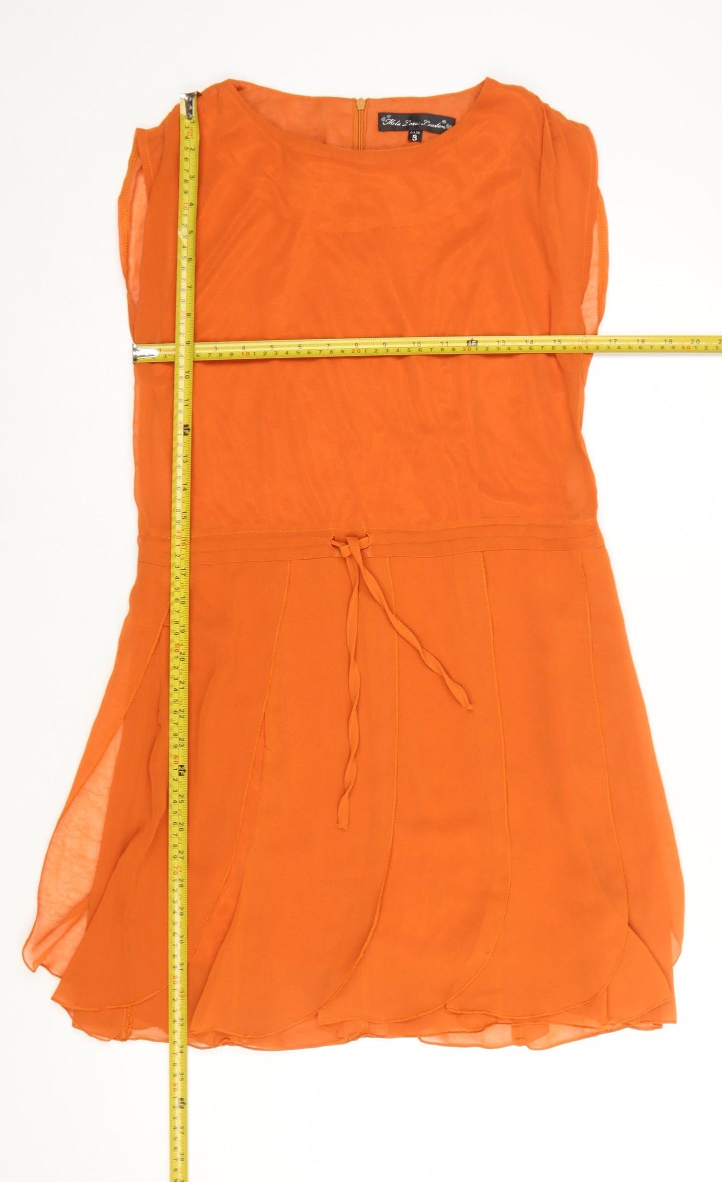 Koko Love London Women’s Orange Sleeveless Short Shift Dress Size 8