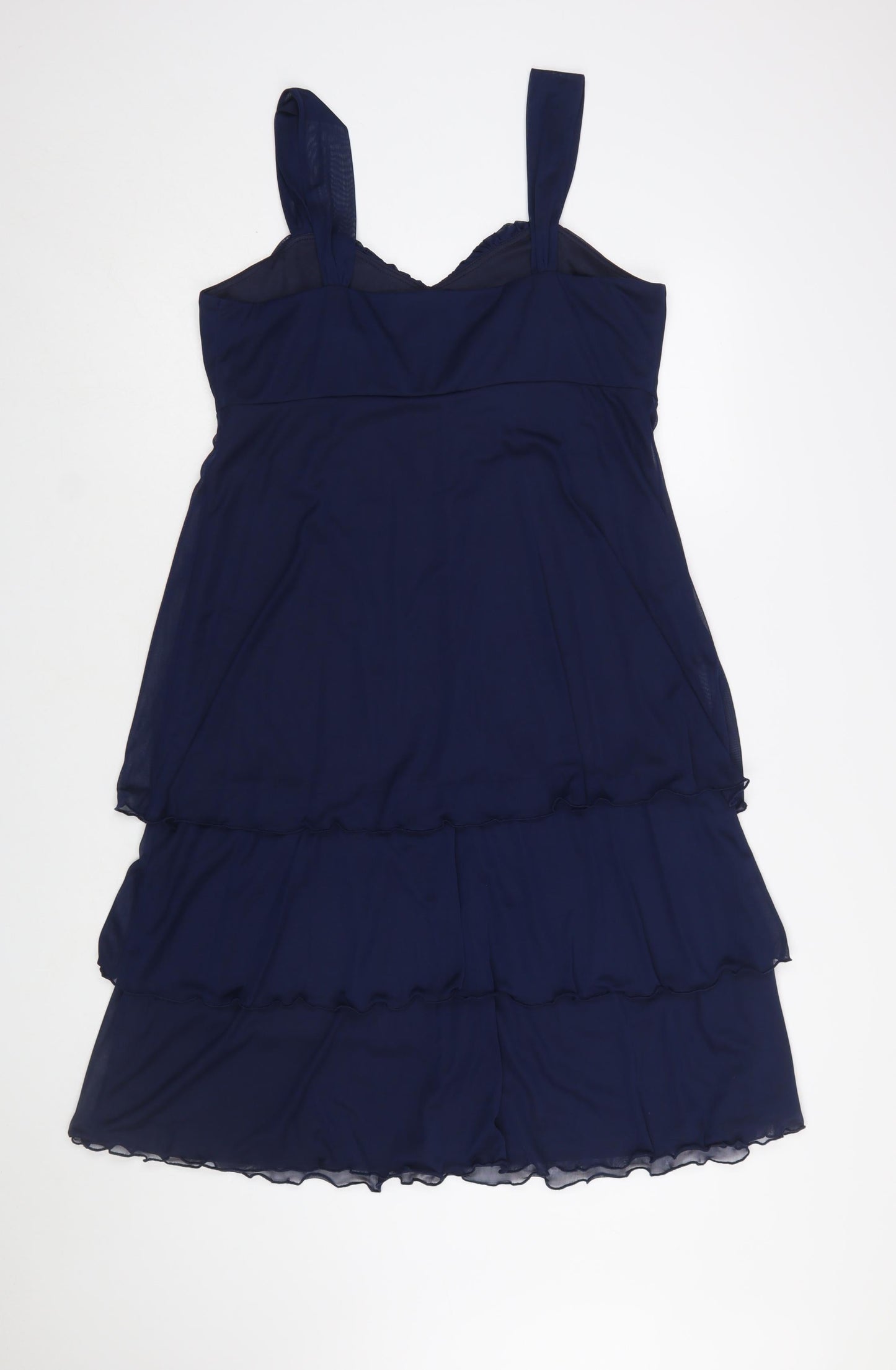 Lilly & Rose Women's Blue Size 16 A-Line Chiffon Party Dress