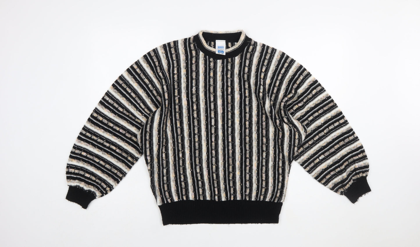 BHS Womens Multicoloured Striped Acrylic Knit Jumper Size 10-12