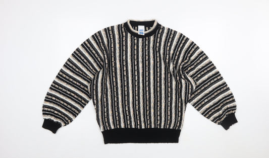 BHS Womens Multicoloured Striped Acrylic Knit Jumper Size 10-12