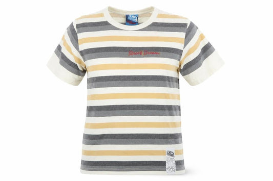 Chargers Outfitters Women's Multicoloured Striped Cotton T-Shirt S