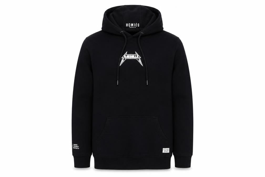 Homies Marbella Men's Black Pullover Hoodie M Graphic Fleece