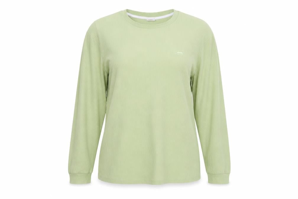 ClayBear Official Women's Green Long Sleeve Cotton T-Shirt Size L