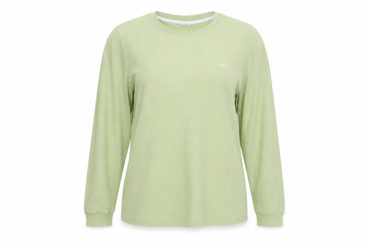 ClayBear Official Women's Green Long Sleeve Cotton T-Shirt Size L