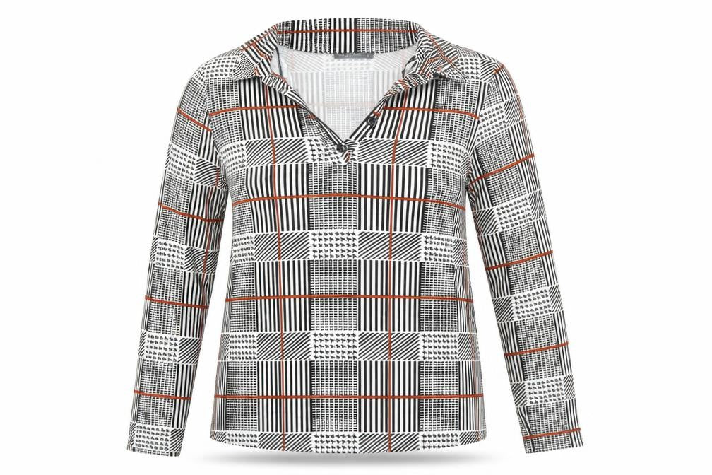 Papaya Women Multicoloured Check Long Sleeve Collared Blouse Size 14