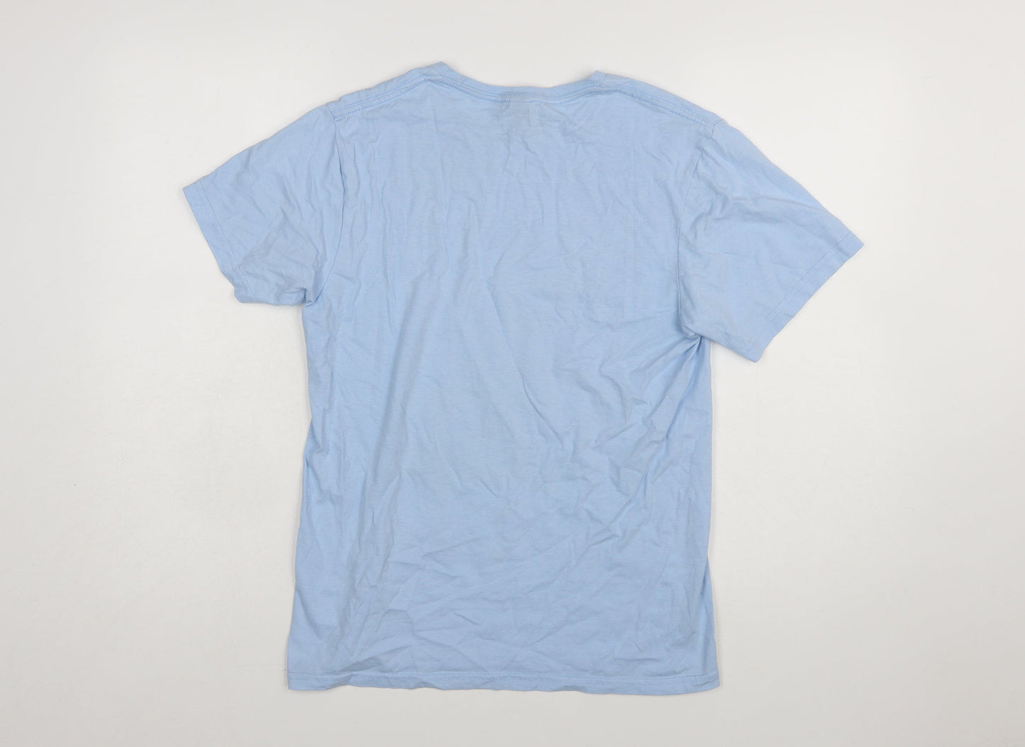 Gildan Women's Blue Funny Graphic T-Shirt Small Cotton Casual