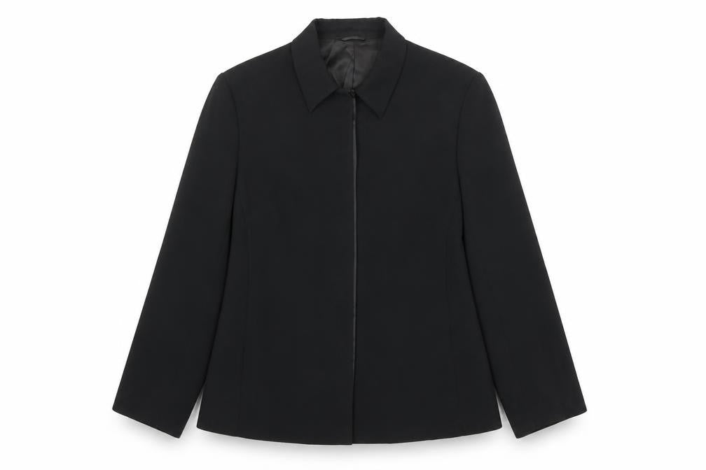 Next Women Black Poly Blazer UK 16 Lined Business Formal Jacket