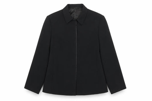 Next Women Black Poly Blazer UK 16 Lined Business Formal Jacket