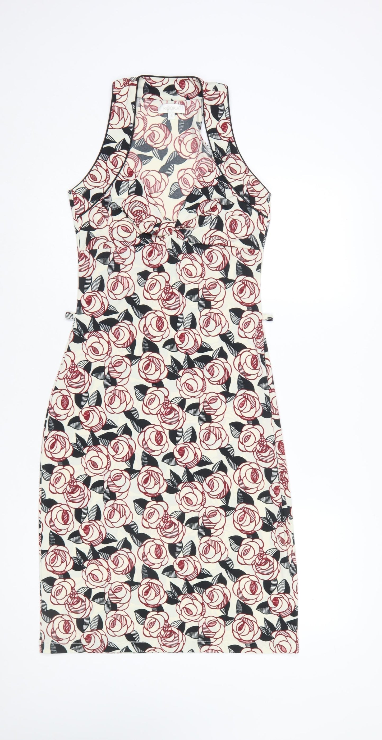 Kookai Women’s Multicoloured Floral Bodycon Dress Size 8