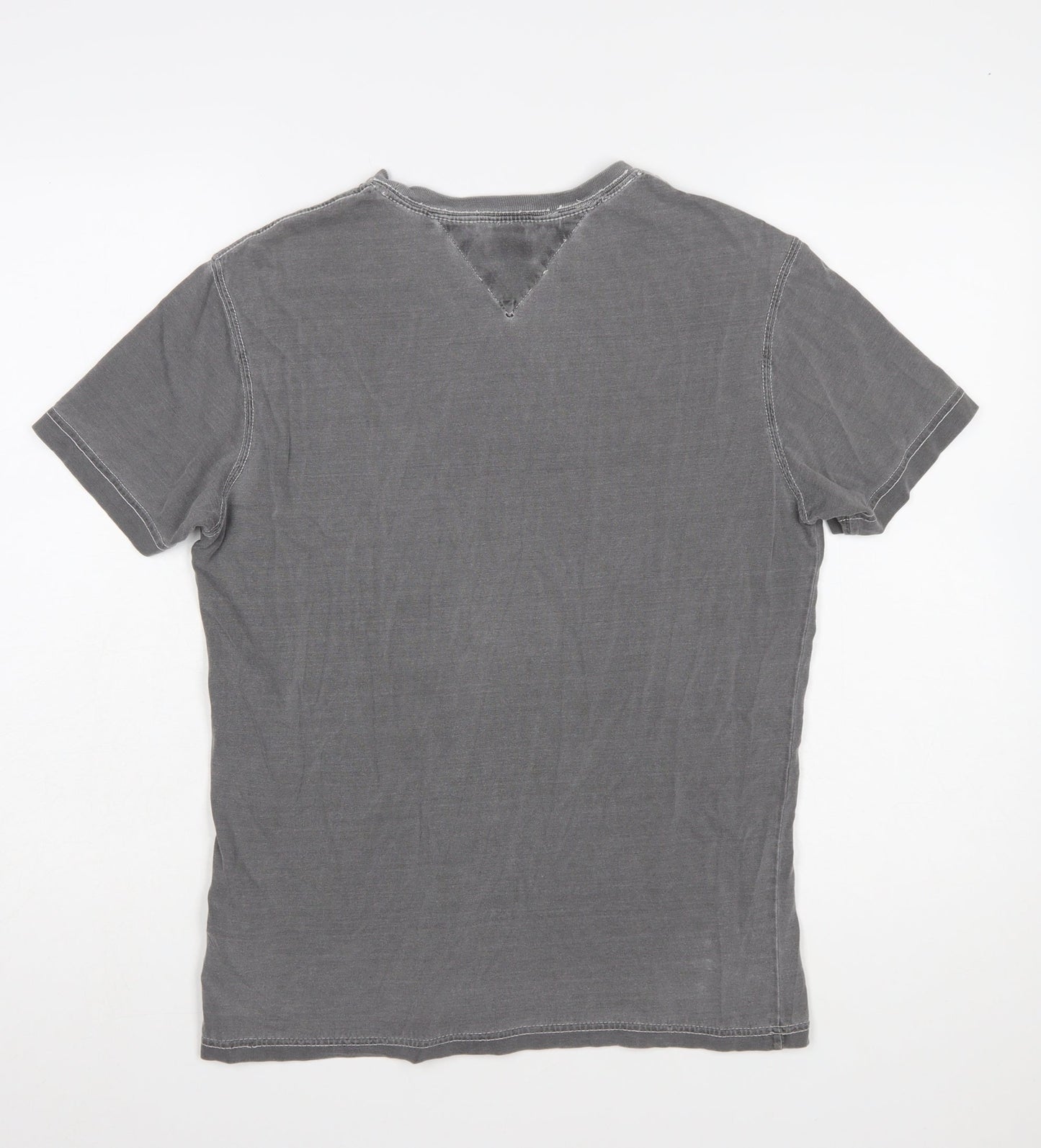 Tommy Hilfiger Denim Men's Grey Small Graphic Cotton T-Shirt