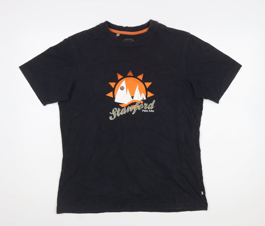 Monsoon Women’s Black Graphic Cotton T-Shirt Size M