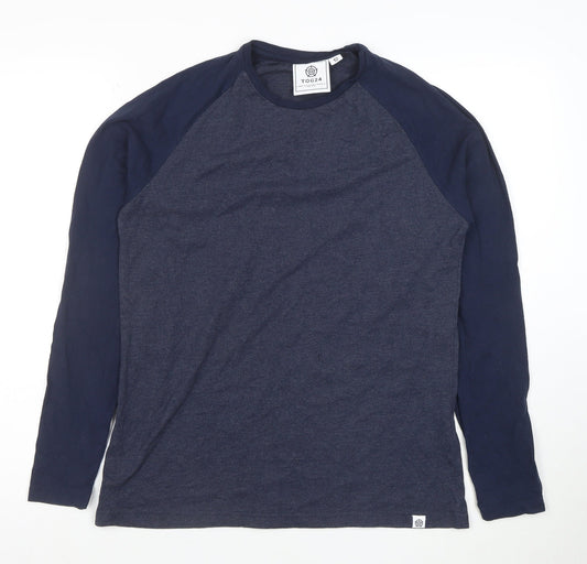 TOG24 Women's Blue Long Sleeve Raglan Crew Neck T-Shirt Size 12