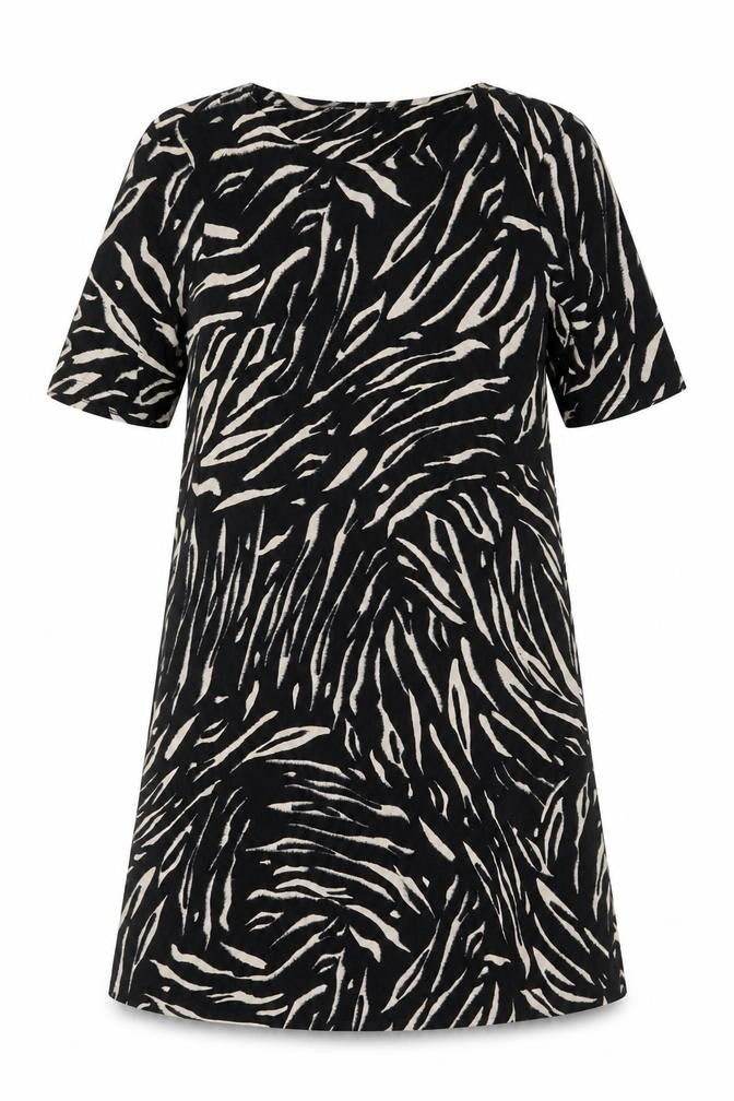 Marks & Spencer Women’s Black Animal Print Shift Dress Size 12