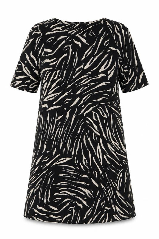 Marks & Spencer Women’s Black Animal Print Shift Dress Size 12