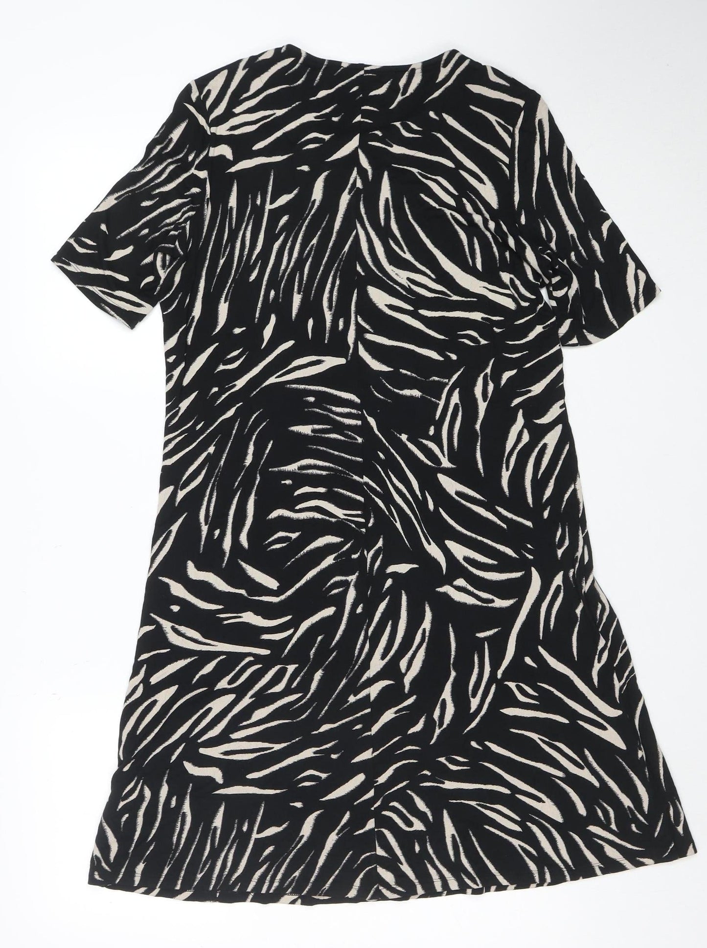 Marks and Spencer Women’s Black Animal Print Shift Dress Size 12