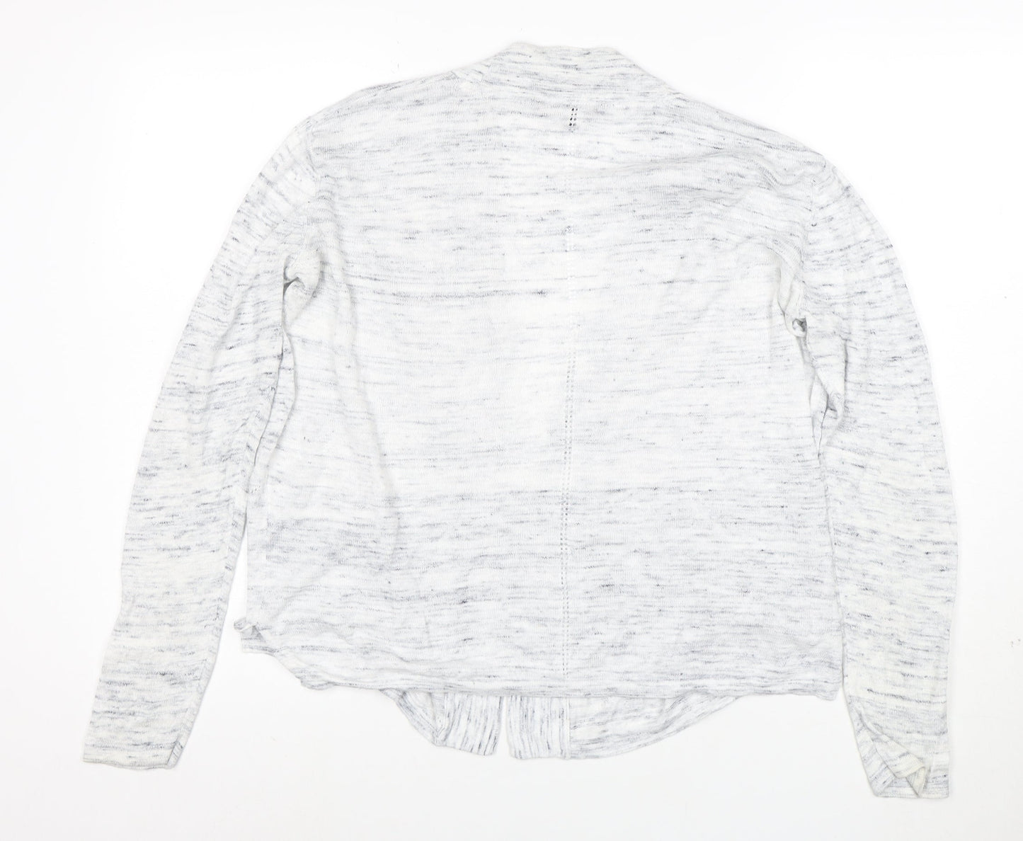 Maine New England Women's White Knit Open Cardigan Size 14