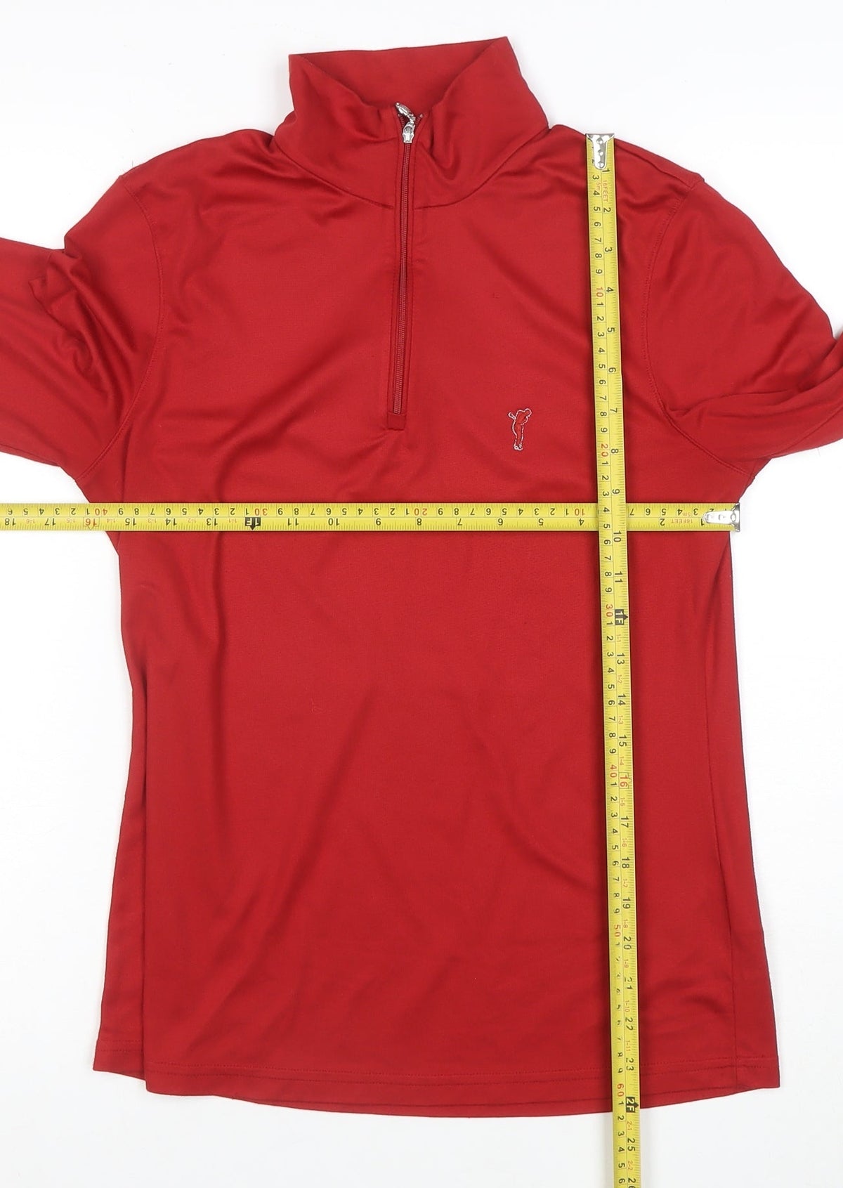 Golfino Women's Red Long Sleeve 1/4 Zip Golf Top Size 12