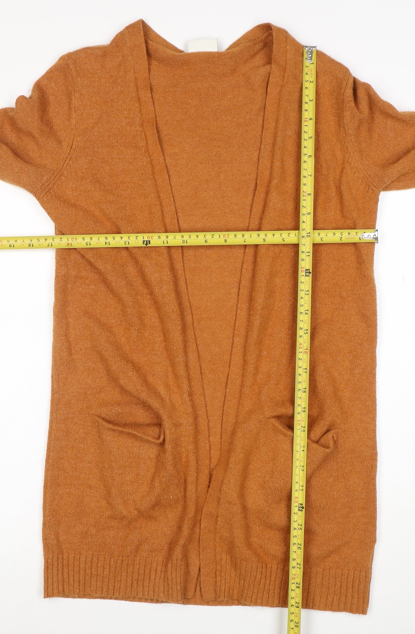 VILA Women Brown Knit Long Sleeve Open Cardigan XS