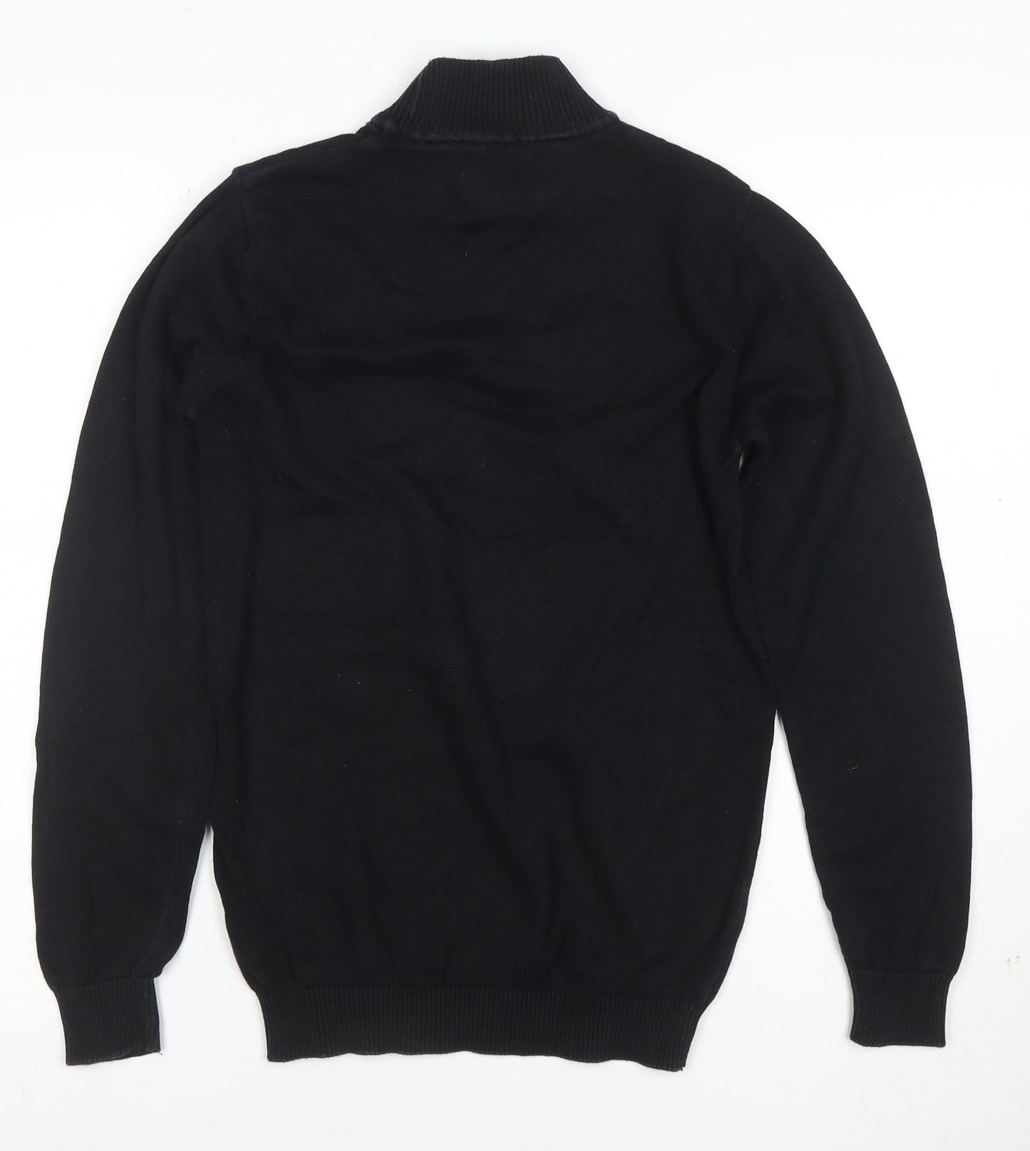 Madcap England Men's Black XS Roll Neck Cotton Jumper