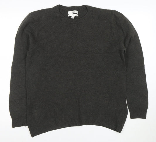 Marks and Spencer Men's Grey Wool Crew Neck Jumper Size L