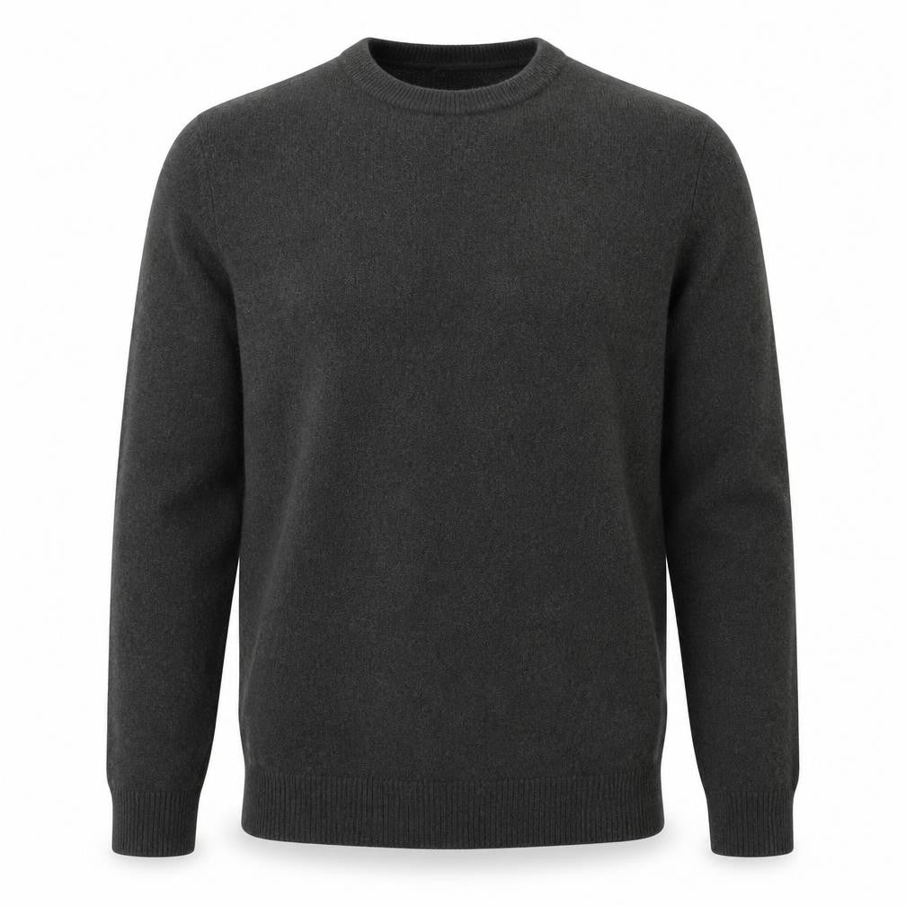 Marks and Spencer Men's Grey Wool Crew Neck Jumper Size L
