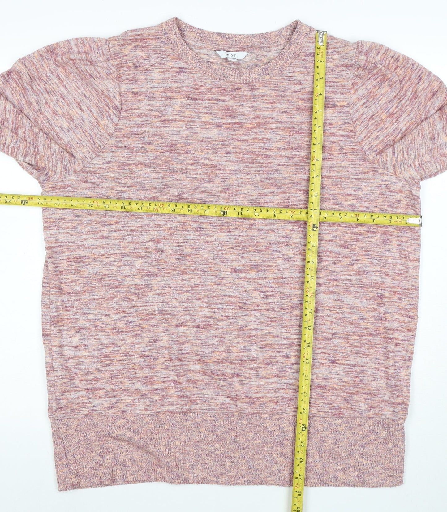 Next Women's Pink Mix Crew Neck Pullover Sweatshirt XL Cotton Blend