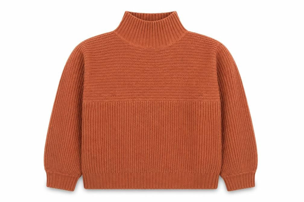 Monki Women Brown Roll Neck Chunky Knit Jumper Size S