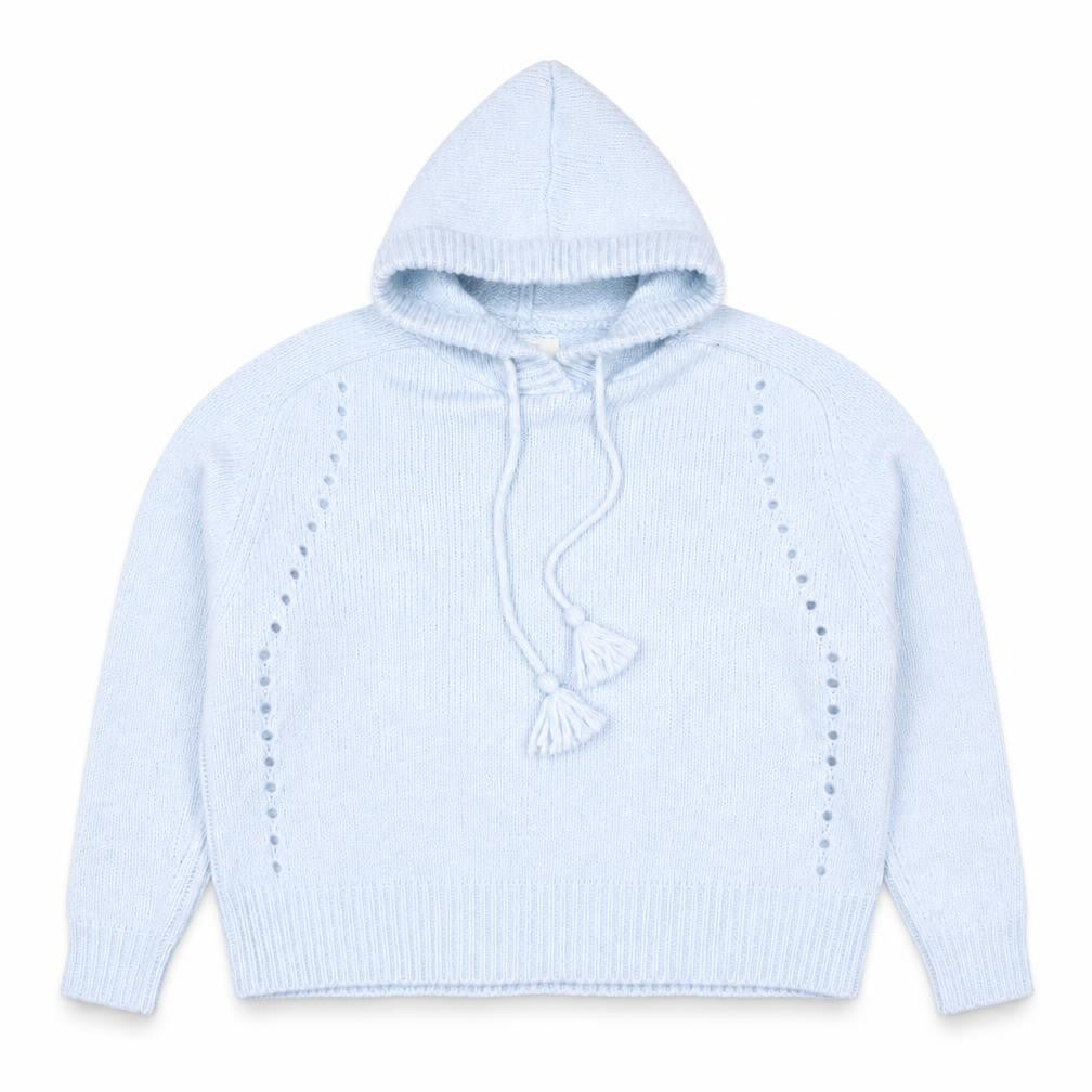 Marks & Spencer Per Una Women Blue L Hooded Pullover Jumper