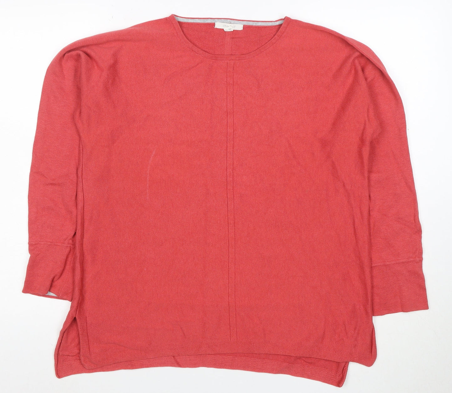 White Stuff Womens Red 100% Cotton Long Sleeve Tunic Top Size 14