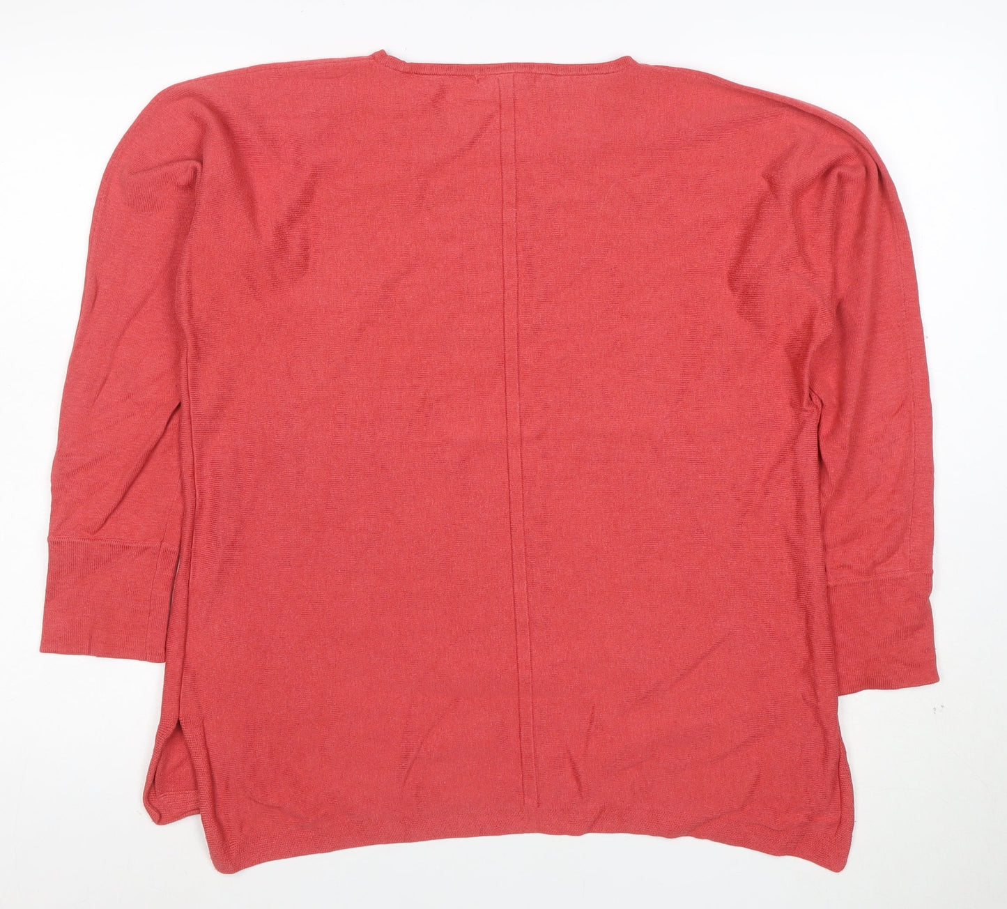 White Stuff Womens Red 100% Cotton Long Sleeve Tunic Top Size 14