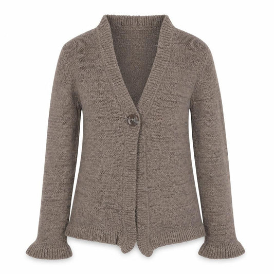 BHS Women’s Brown V-Neck Long Sleeve Knit Cardigan Size 12
