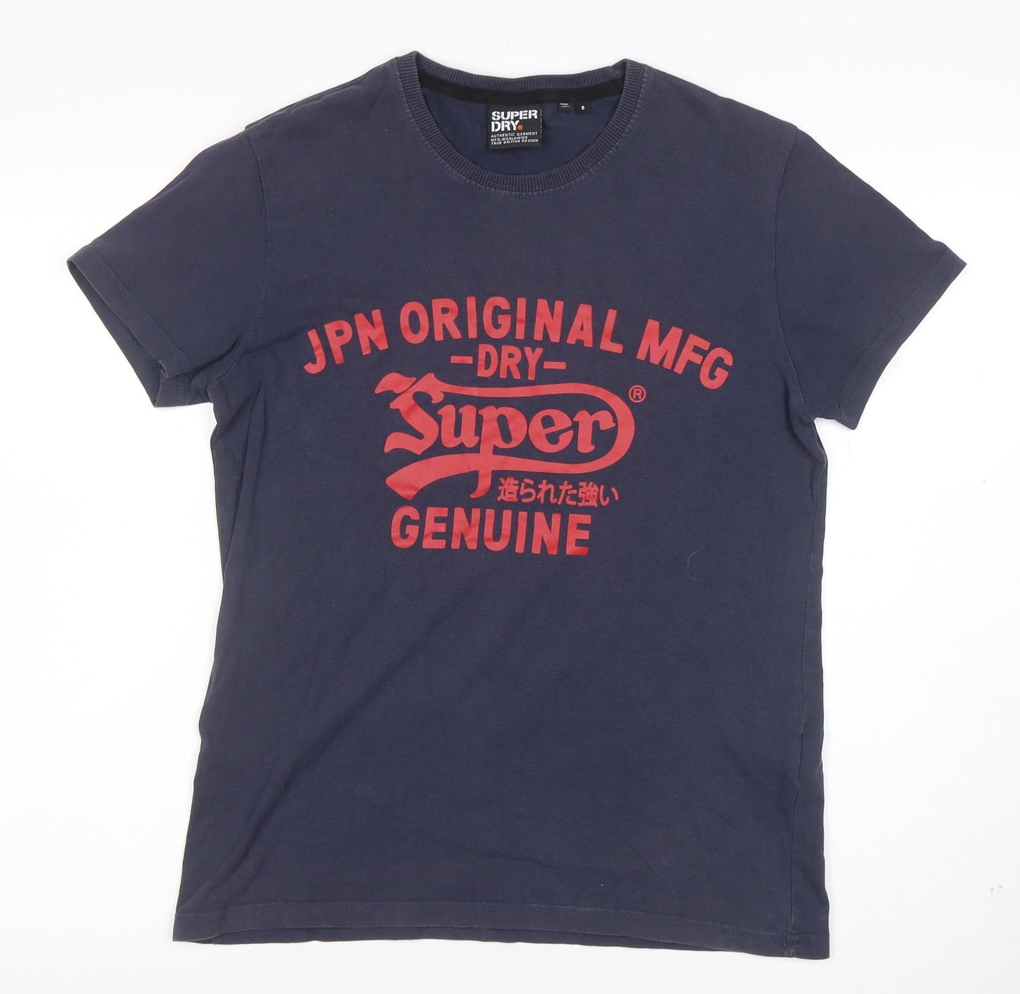 Superdry Men's Navy Blue Graphic Print Crew Neck T-Shirt Size S