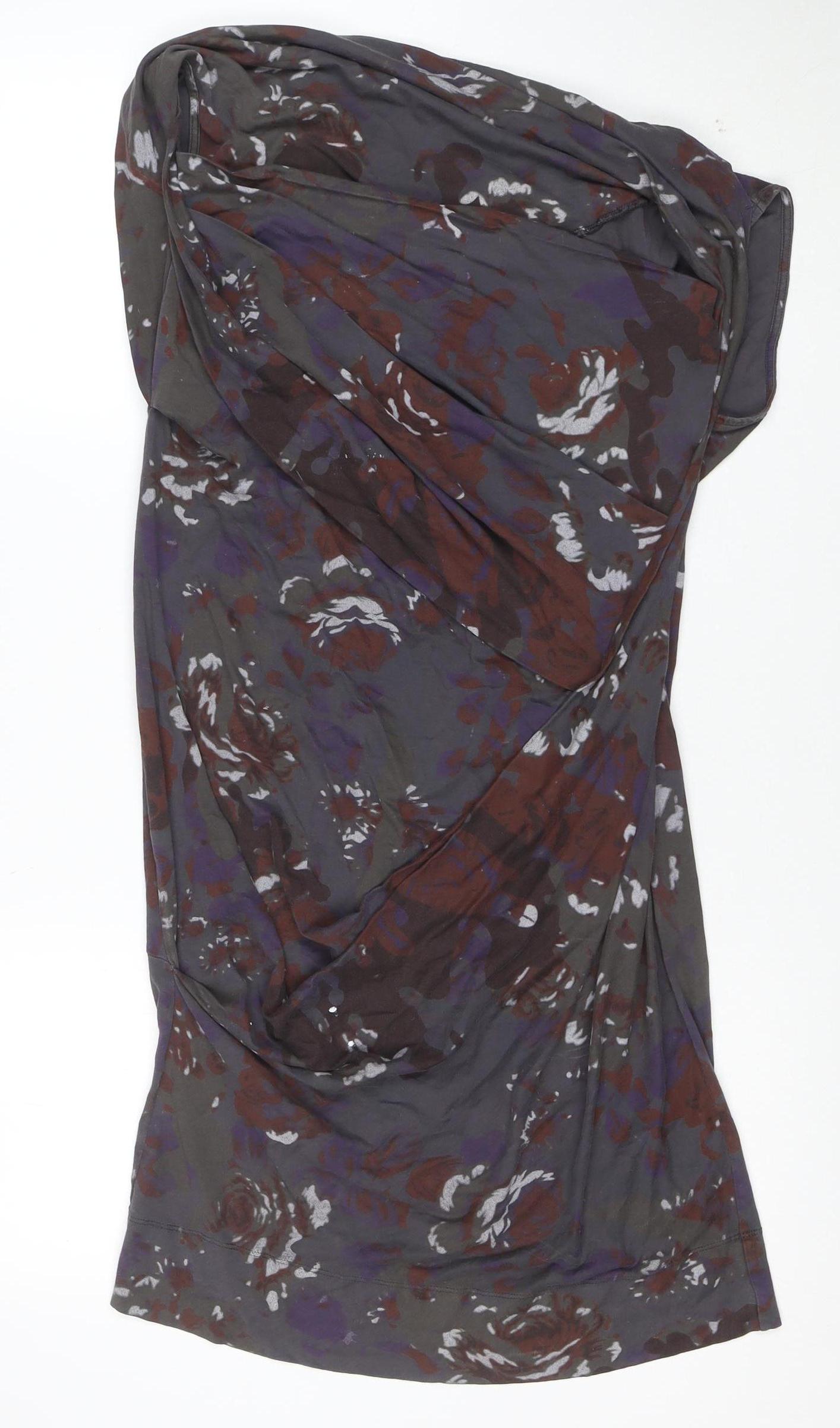 Diesel Womens Multicoloured Floral Cotton Bodycon Dress M