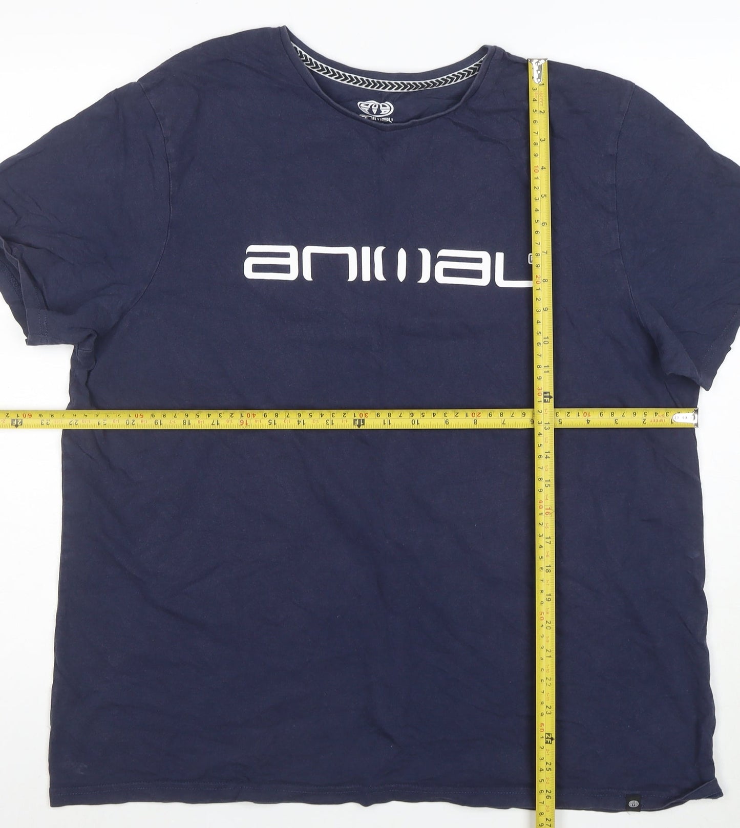 Animal Women’s Navy Blue Cotton T-Shirt XL Short Sleeve Crew Neck