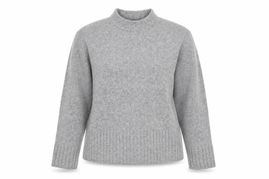 Zara Women Grey High Neck Knit Jumper Size S