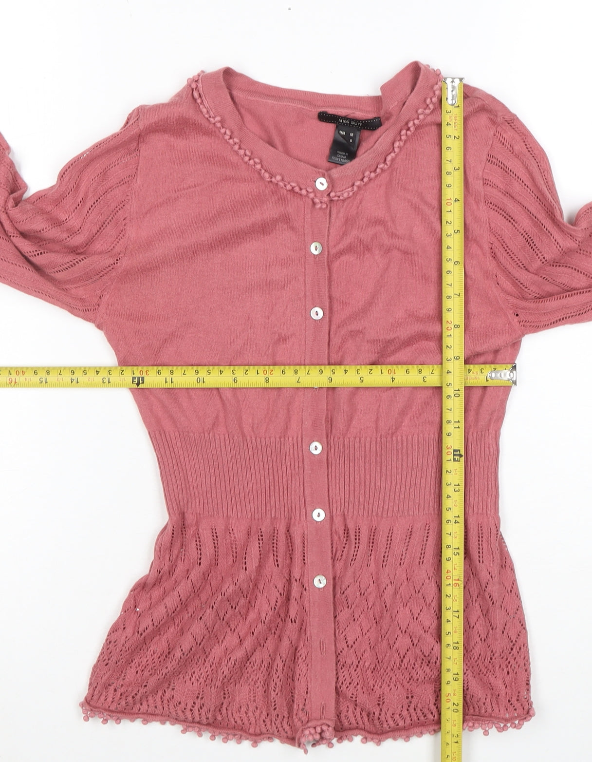 Ann Taylor Women’s Pink 3/4 Sleeve Knit Cardigan Size S