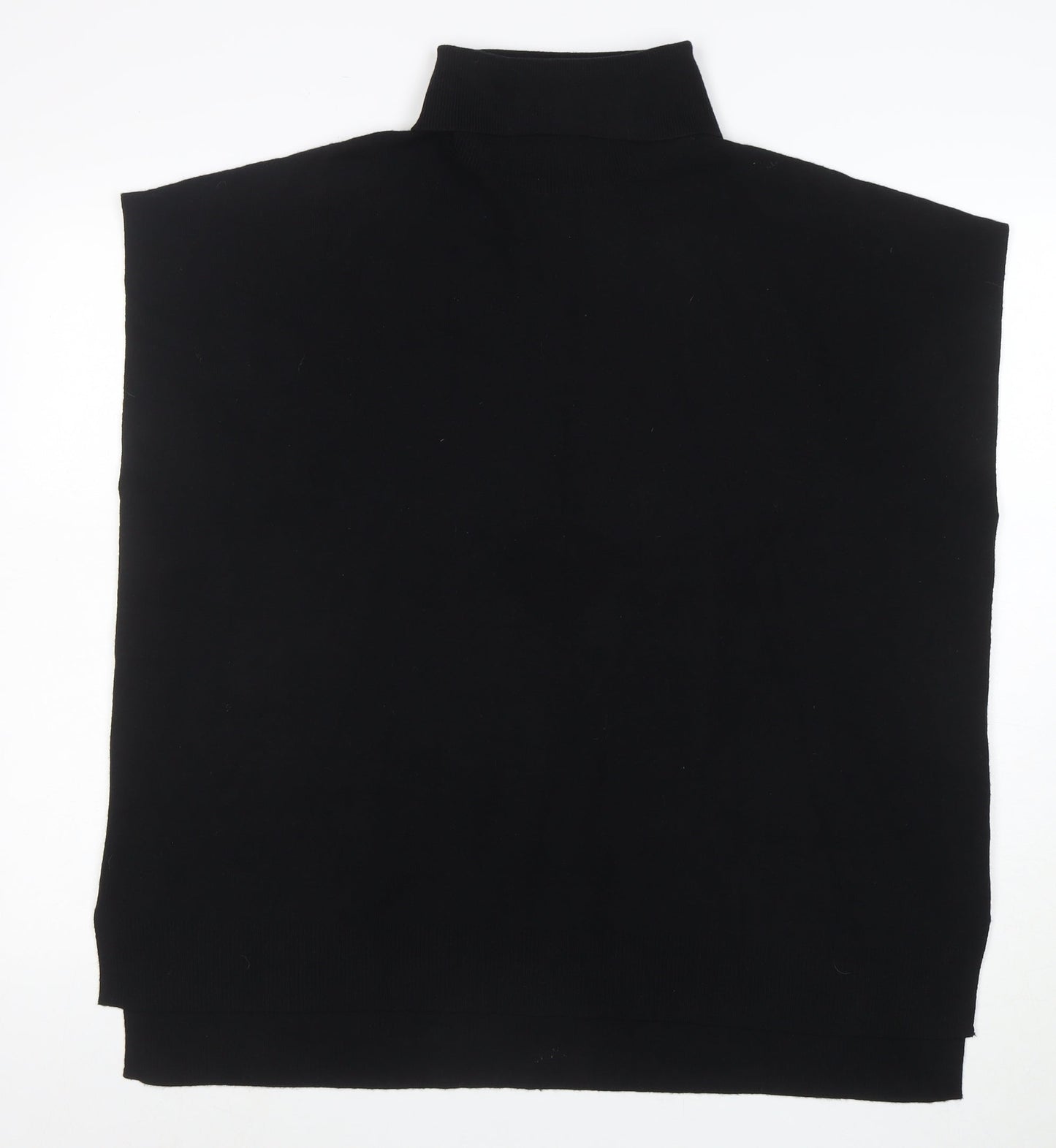F&F Women Black L Roll Neck Sleeveless Knit Jumper