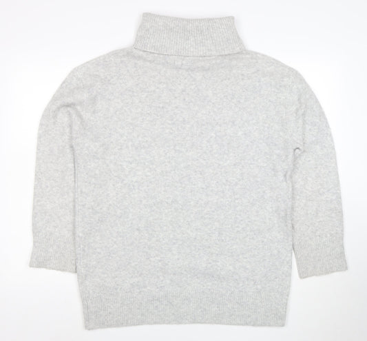 New Look Women’s Grey Roll Neck Long Sleeve Knit Jumper Size M