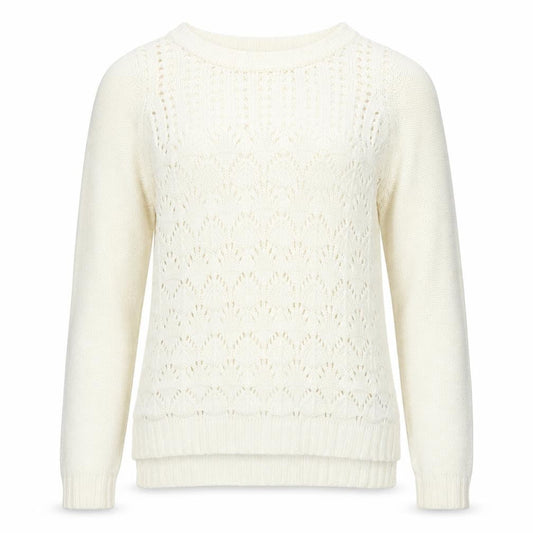 Oasis Women Ivory Knit Pullover Jumper M Classic Long Sleeve