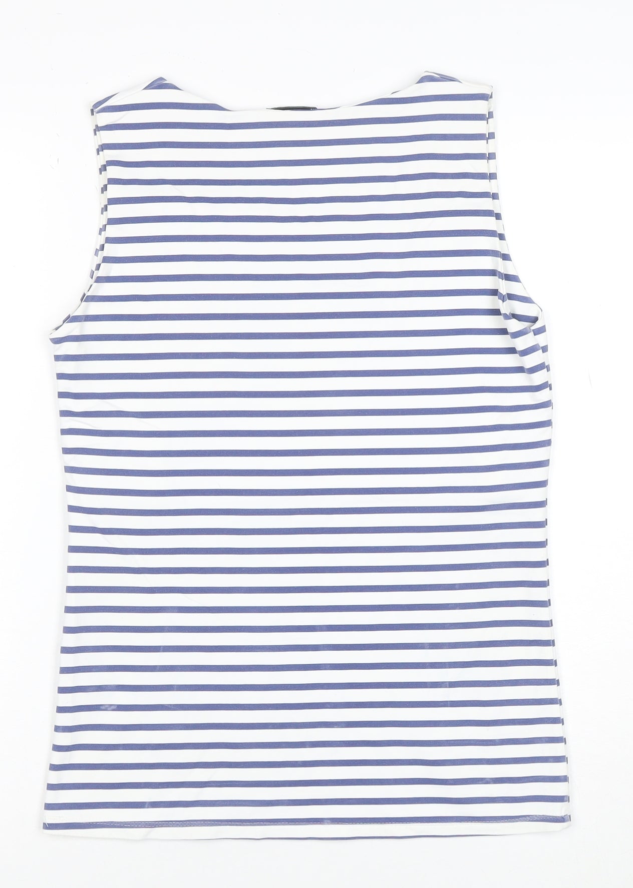 Zara Women Blue White Striped Cotton Tank Top Size 14