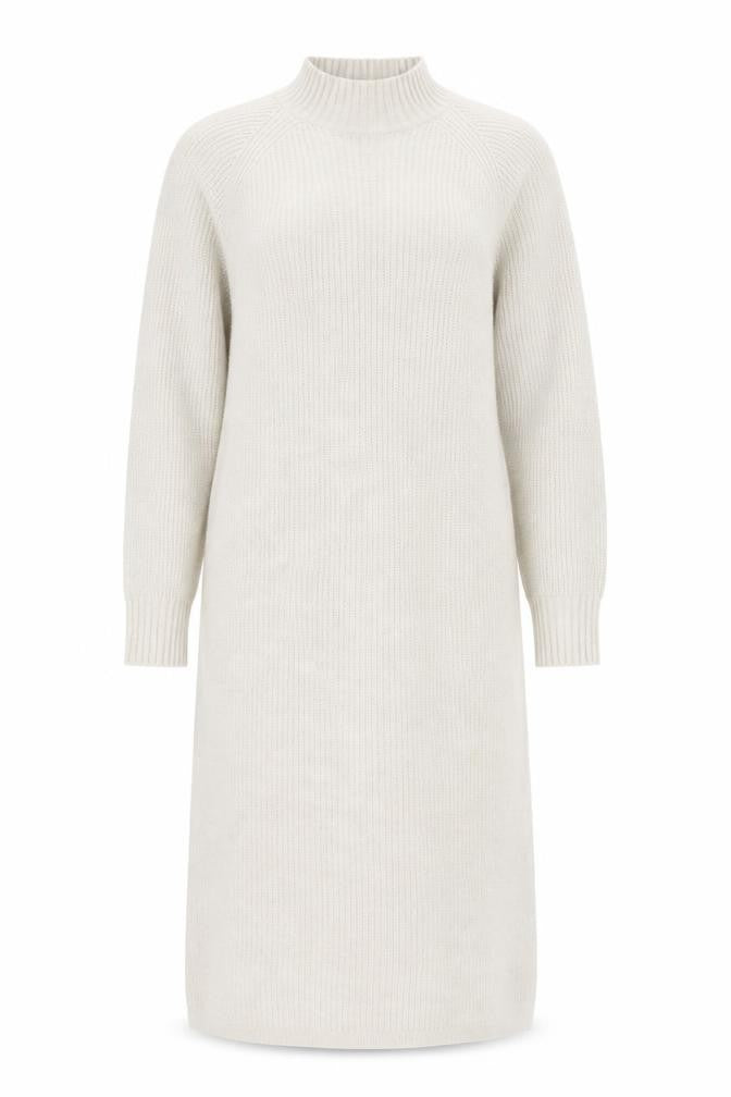 Only Women’s Beige Wool Knit Long Sleeve Jumper Dress M