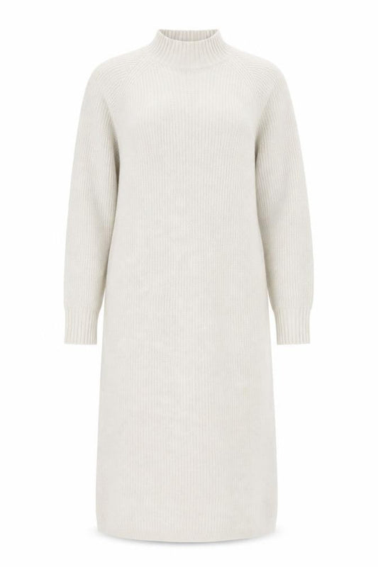 Only Women’s Beige Wool Knit Long Sleeve Jumper Dress M