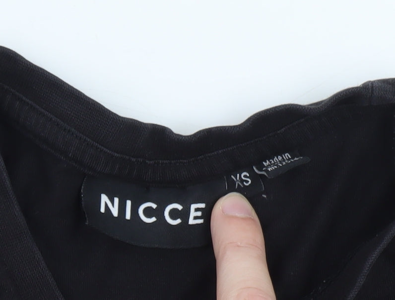 NICCE Mens Black Crew Neck Short Sleeve T-Shirt XS