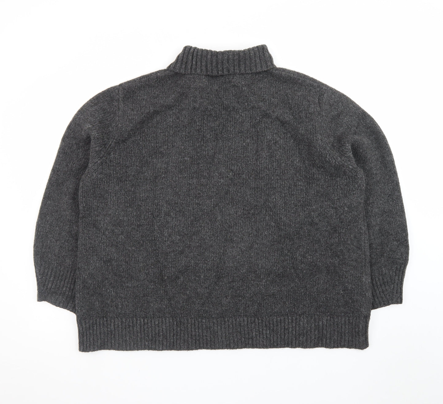 Rita Ora x Primark Women Grey Roll Neck Wool Blend Jumper Size M 12-14