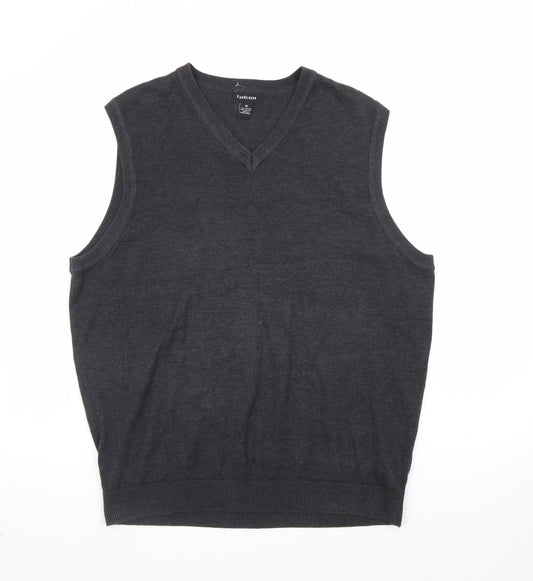 Van Heusen Men’s Black V-Neck Sleeveless Knit Vest M